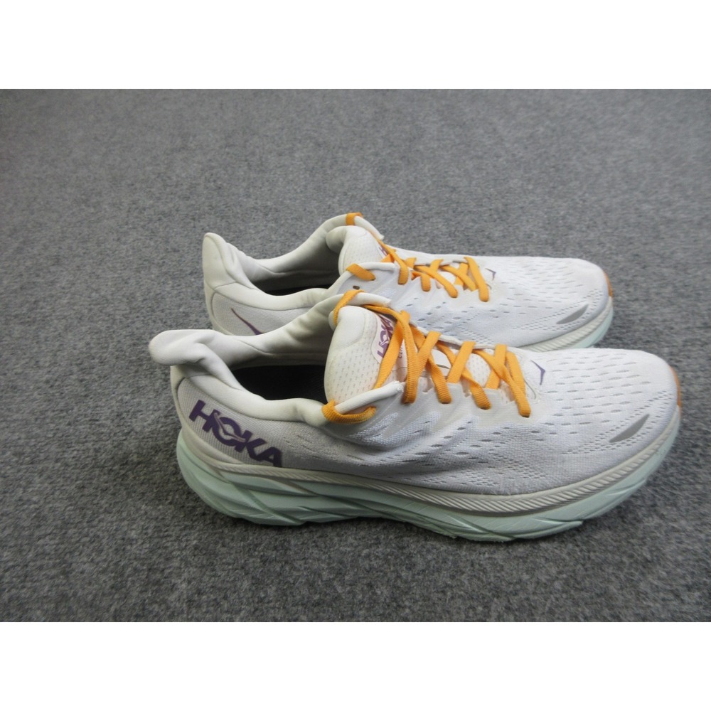 Hoka One One Clifton 8 Shoes Womens Size 11 White Running Sneakers 1119394